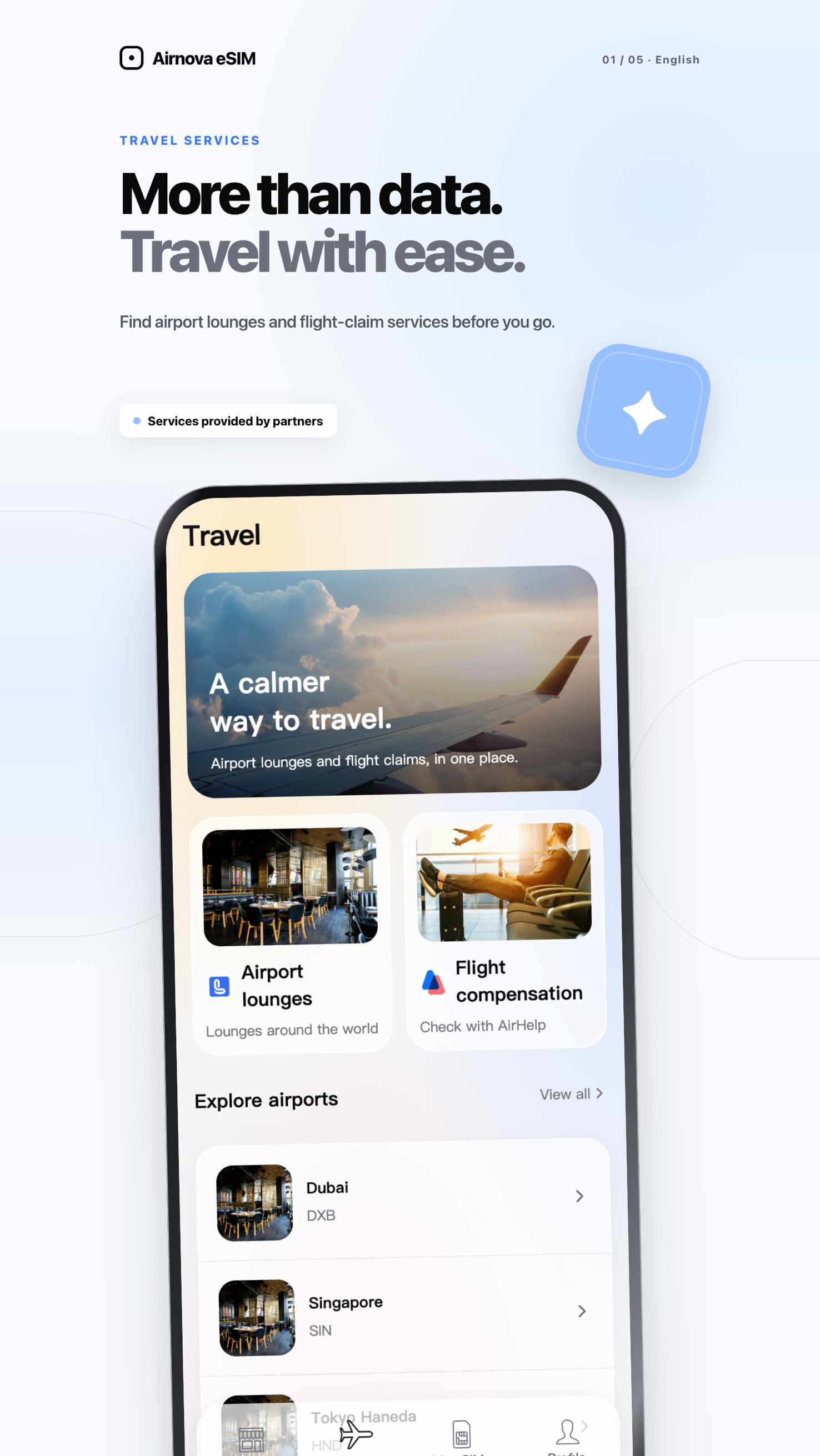 Airnova app — travel services